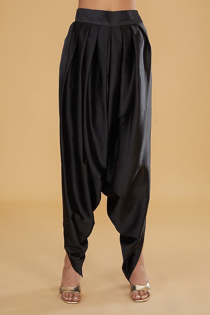 Black Modal Silk Ajrakh Printed Co-Ord Set by Nitya Bajaj at Pernia's Pop Up Shop