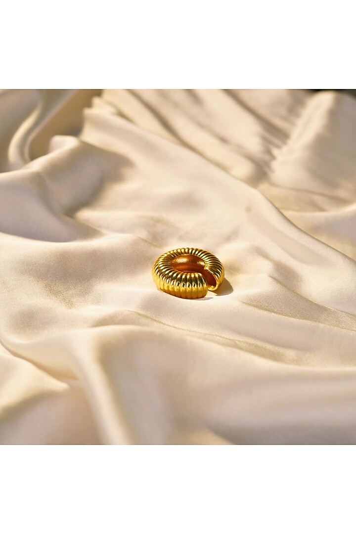 Gold Finish Handcrafted Ear Cuffs by NIHIRAA INDIA at Pernia's Pop Up Shop