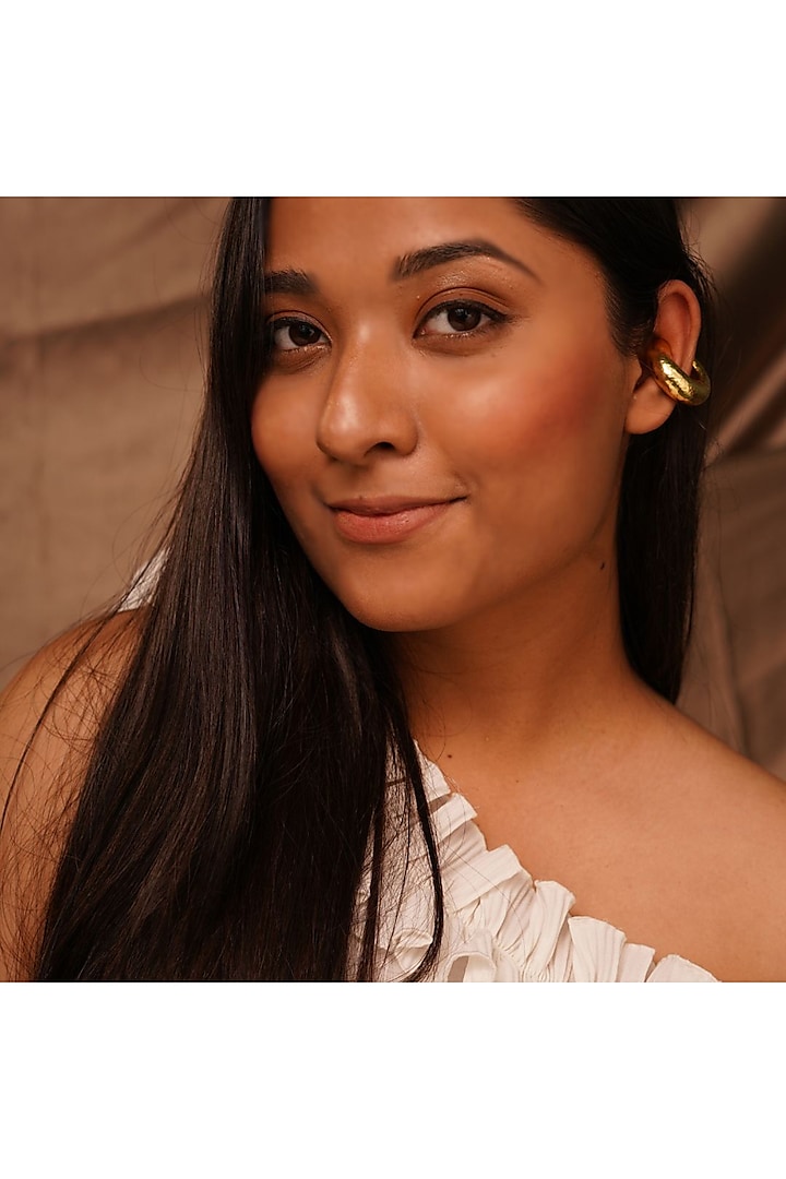 Gold Finish Handcrafted Ear Cuffs by NIHIRAA INDIA at Pernia's Pop Up Shop