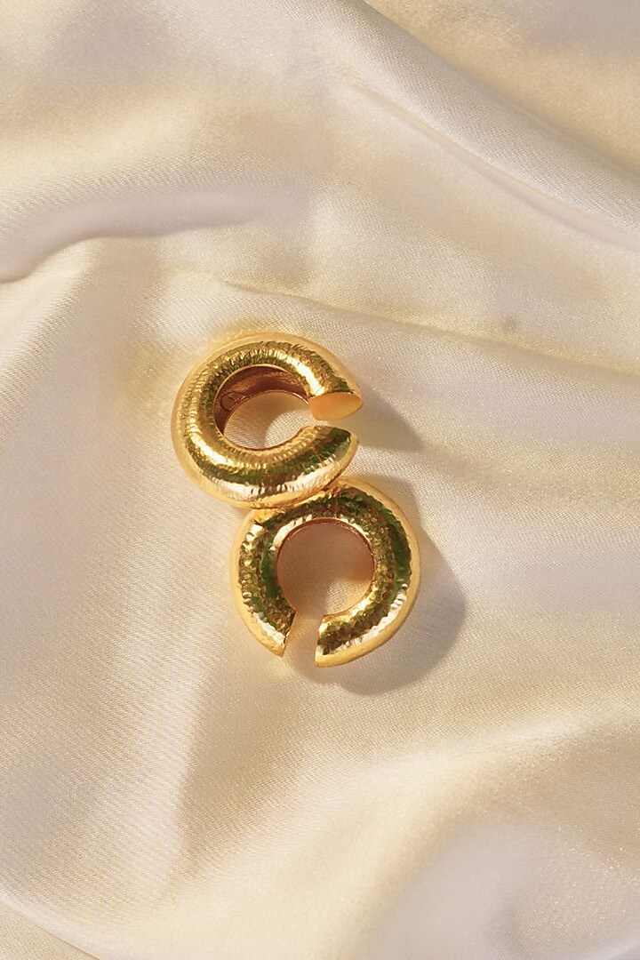 Gold Finish Handcrafted Ear Cuffs by NIHIRAA INDIA at Pernia's Pop Up Shop