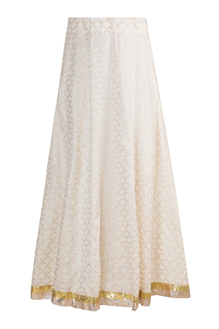 White Embroidered Party Wear Sharara Set by NE'CHI at Pernia's Pop Up Shop