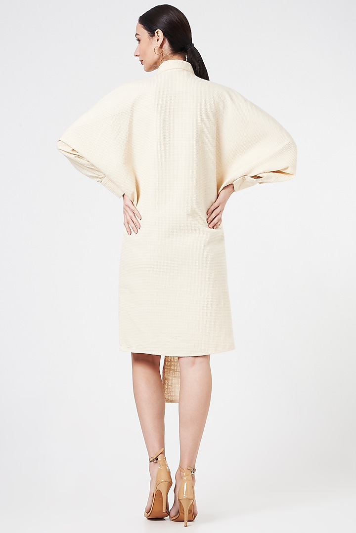 White Embroidered Summer Shirt Dress by NihPri at Pernia's Pop Up Shop
