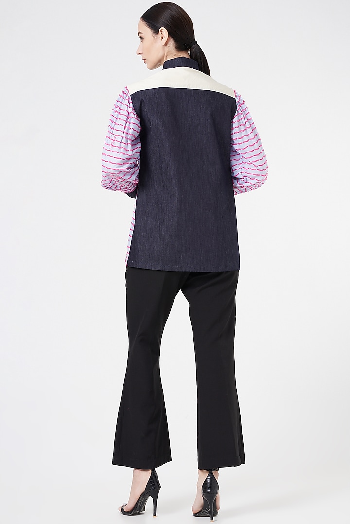 Multi-Colored Denim Shirt by NihPri at Pernia's Pop Up Shop