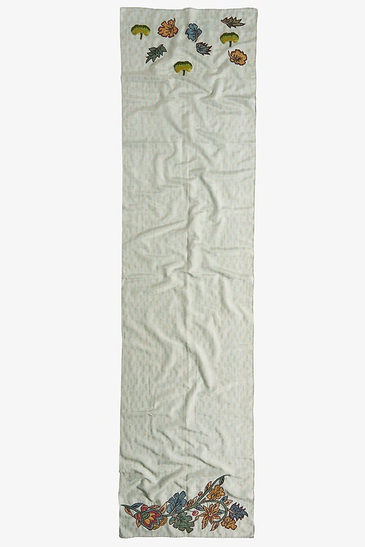 Green Cotton Silk Stole by Niiyaa at Pernia's Pop Up Shop