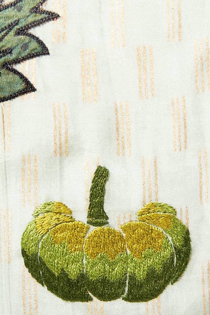 Green Cotton Silk Stole by Niiyaa at Pernia's Pop Up Shop
