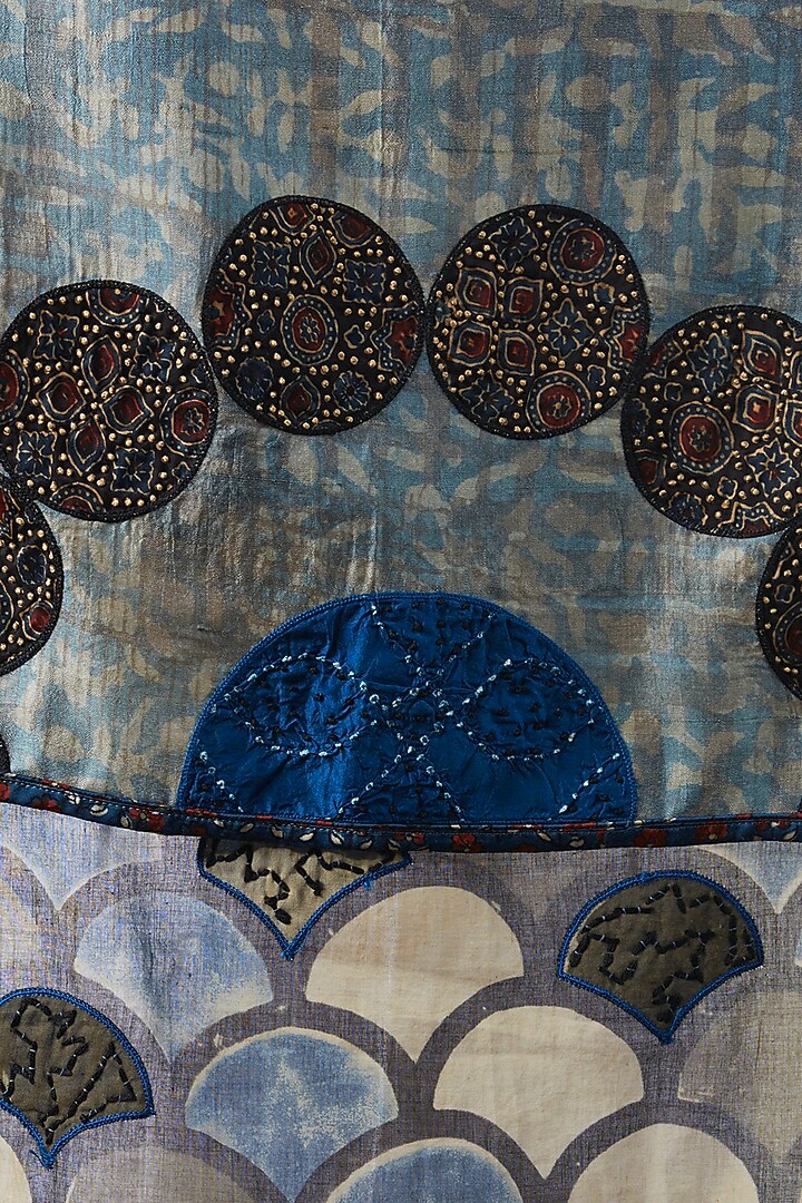 Multi-Colored Hand Block Printed Stole by Niiyaa at Pernia's Pop Up Shop