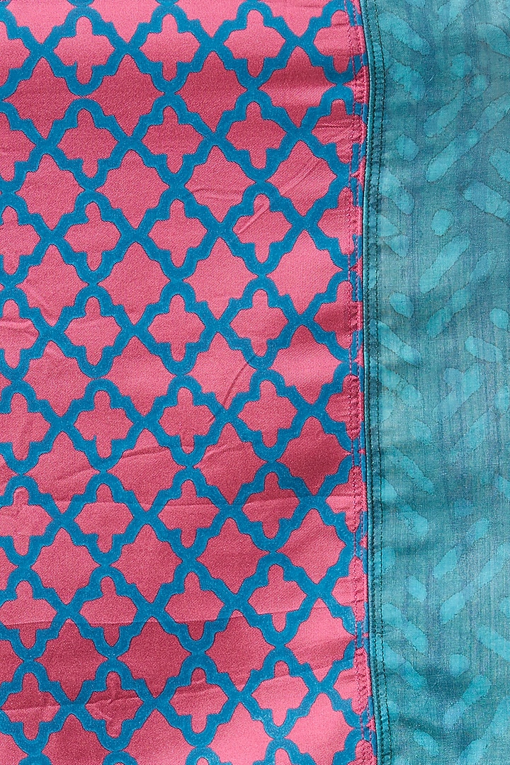 Multi-Colored Silk Hand Block Printed Stole by Niiyaa at Pernia's Pop Up Shop