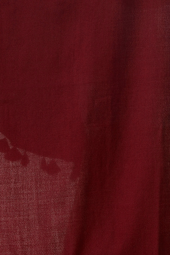 Red Embroidered Stole by Niiyaa at Pernia's Pop Up Shop
