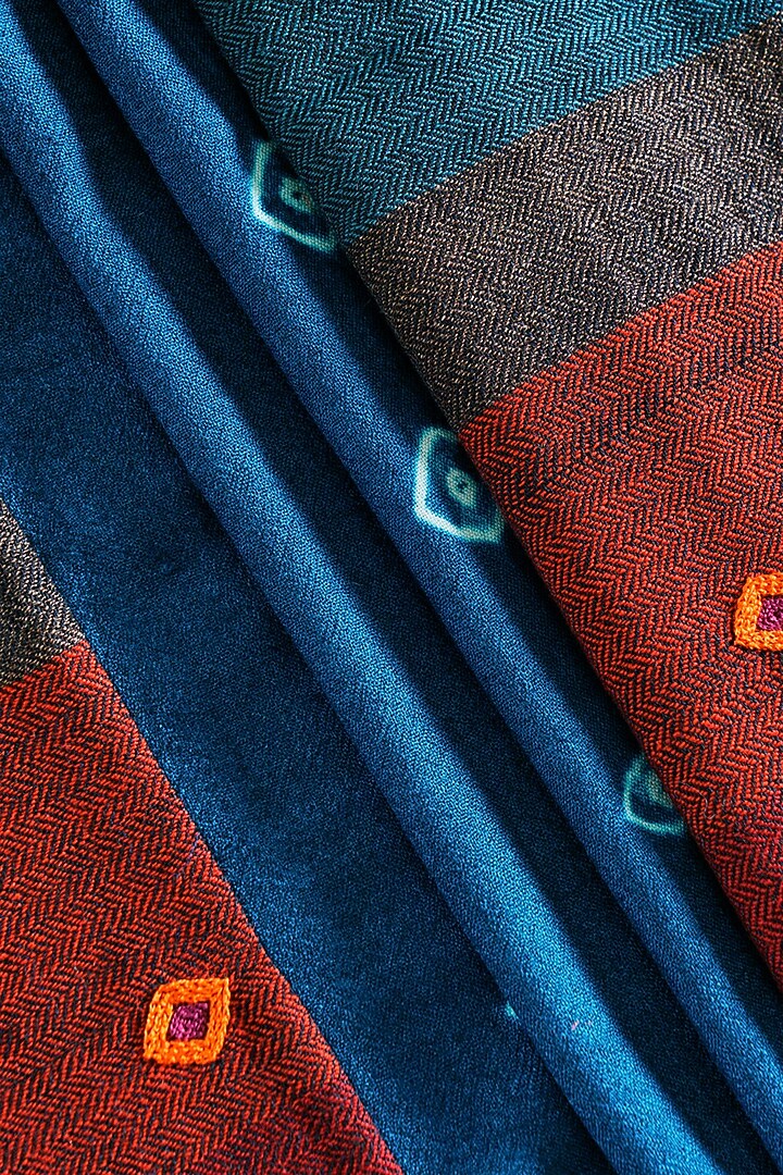 Multi-Coloured Wool Stole by Niiyaa at Pernia's Pop Up Shop