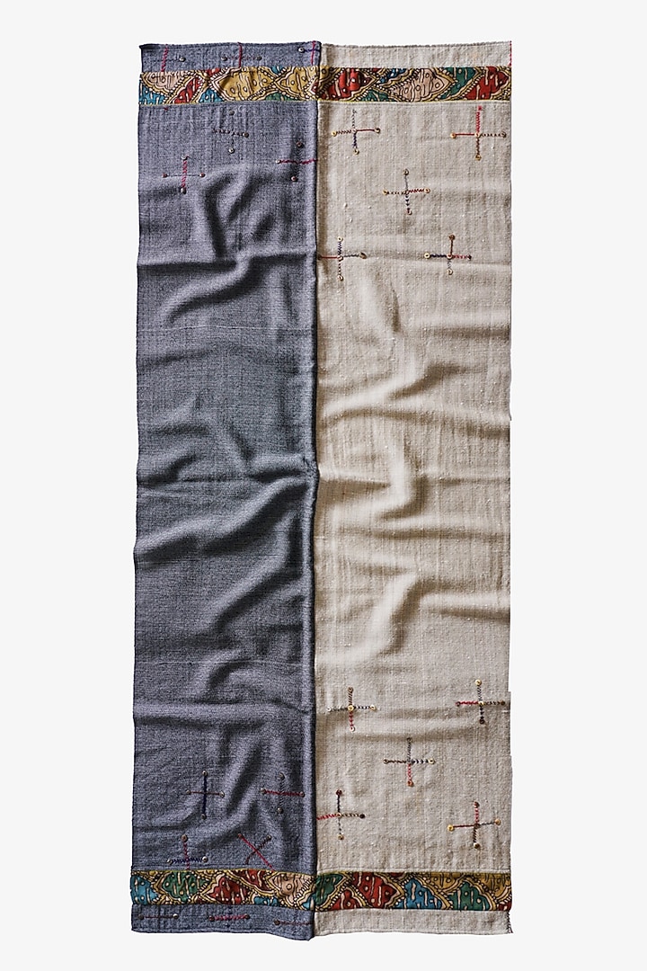 Multi-Coloured Hand Embroidered Stole by Niiyaa at Pernia's Pop Up Shop