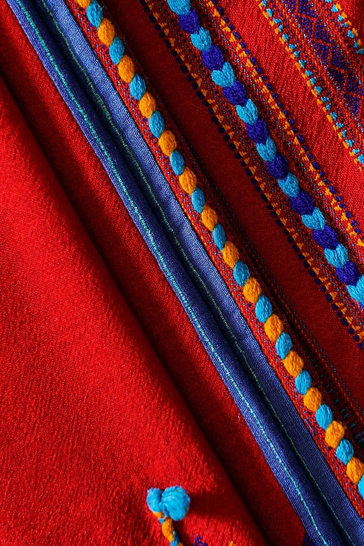 Multi-Coloured Silk & Wool Stole by Niiyaa at Pernia's Pop Up Shop