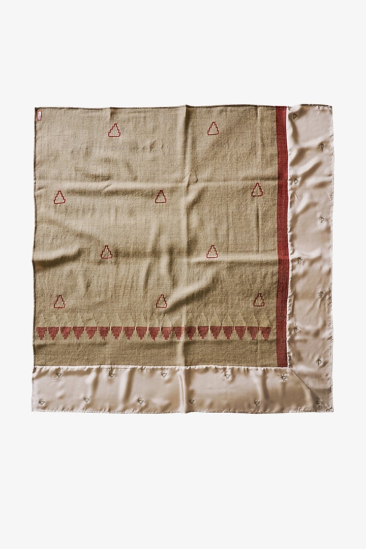 Multi-Coloured Aari Embroidered Stole by Niiyaa at Pernia's Pop Up Shop