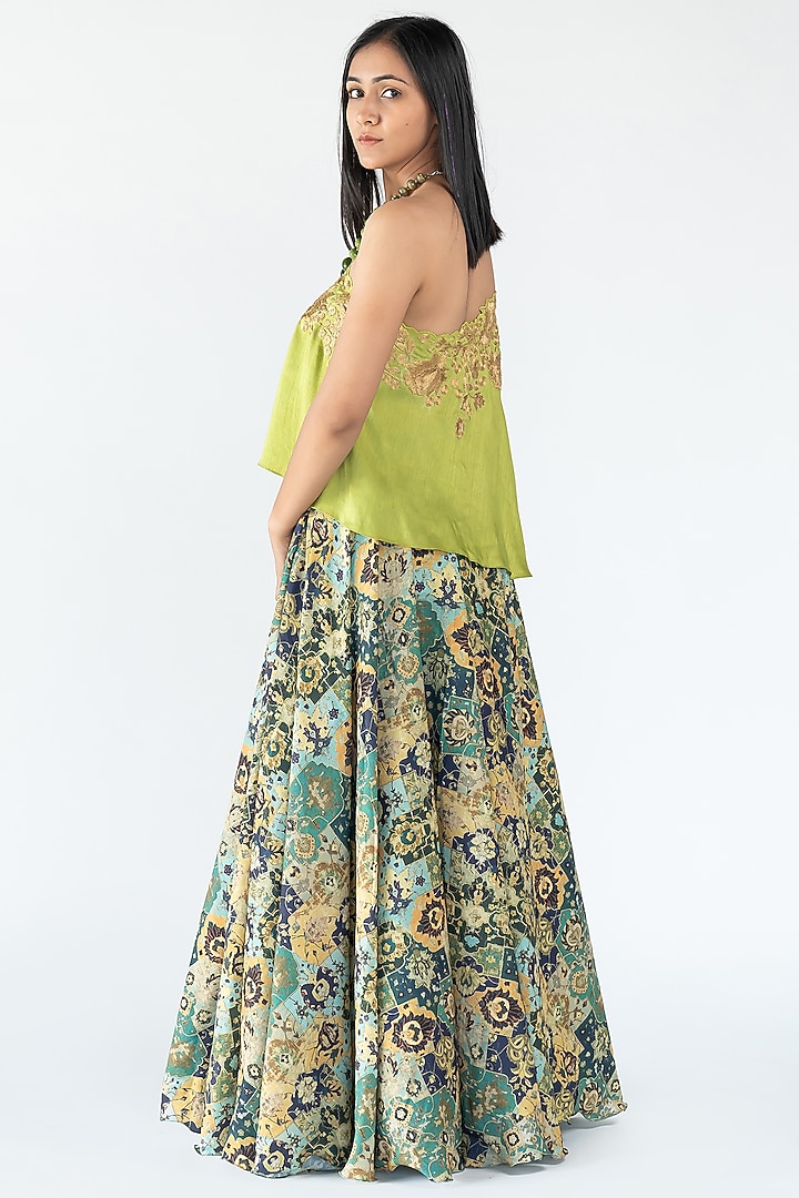 Multi-Colored Printed Skirt Set by Nikita Vishakha at Pernia's Pop Up Shop