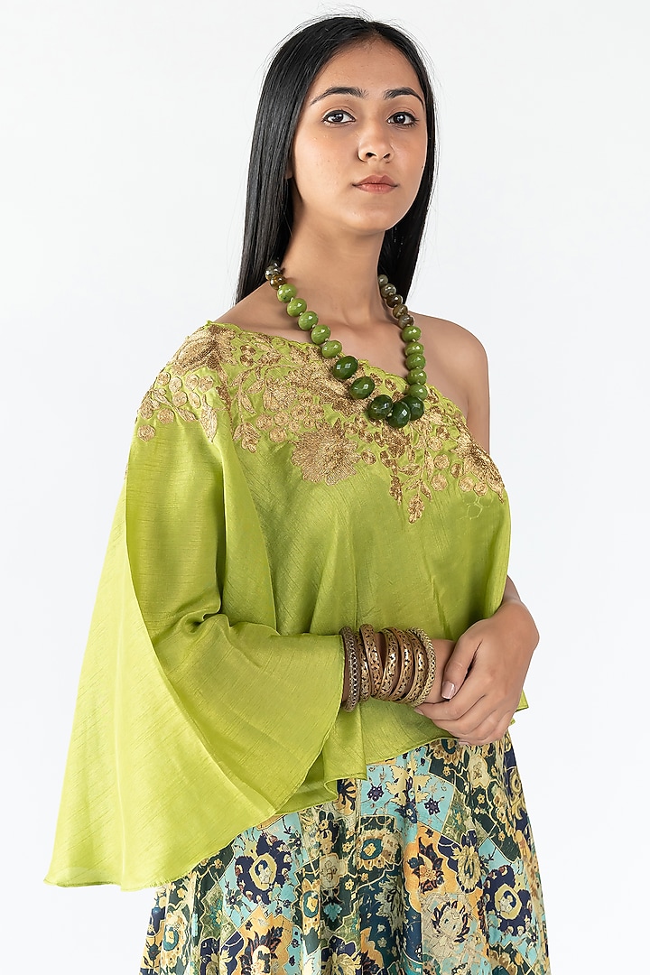 Multi-Colored Printed Skirt Set by Nikita Vishakha at Pernia's Pop Up Shop