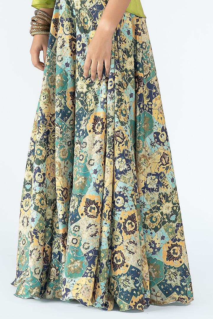Multi-Colored Printed Skirt Set by Nikita Vishakha at Pernia's Pop Up Shop