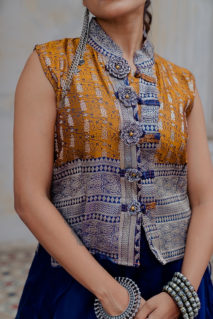 Blue Organza Party Wear Sharara Set by Nikita Vishakha at Pernia's Pop Up Shop