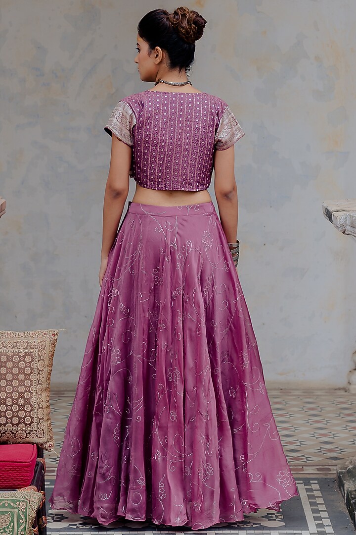 Pink Organza Skirt Set by Nikita Vishakha at Pernia's Pop Up Shop