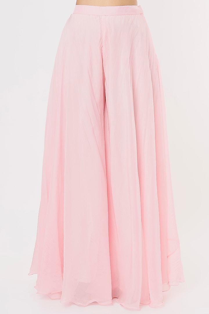 Pink Organza Gharara Set by Nikita Vishakha at Pernia's Pop Up Shop