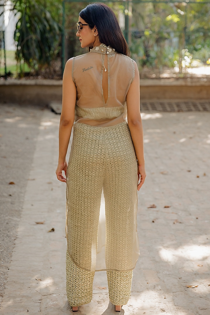 Light Olive Tunic Set by Nikita Vishakha at Pernia's Pop Up Shop