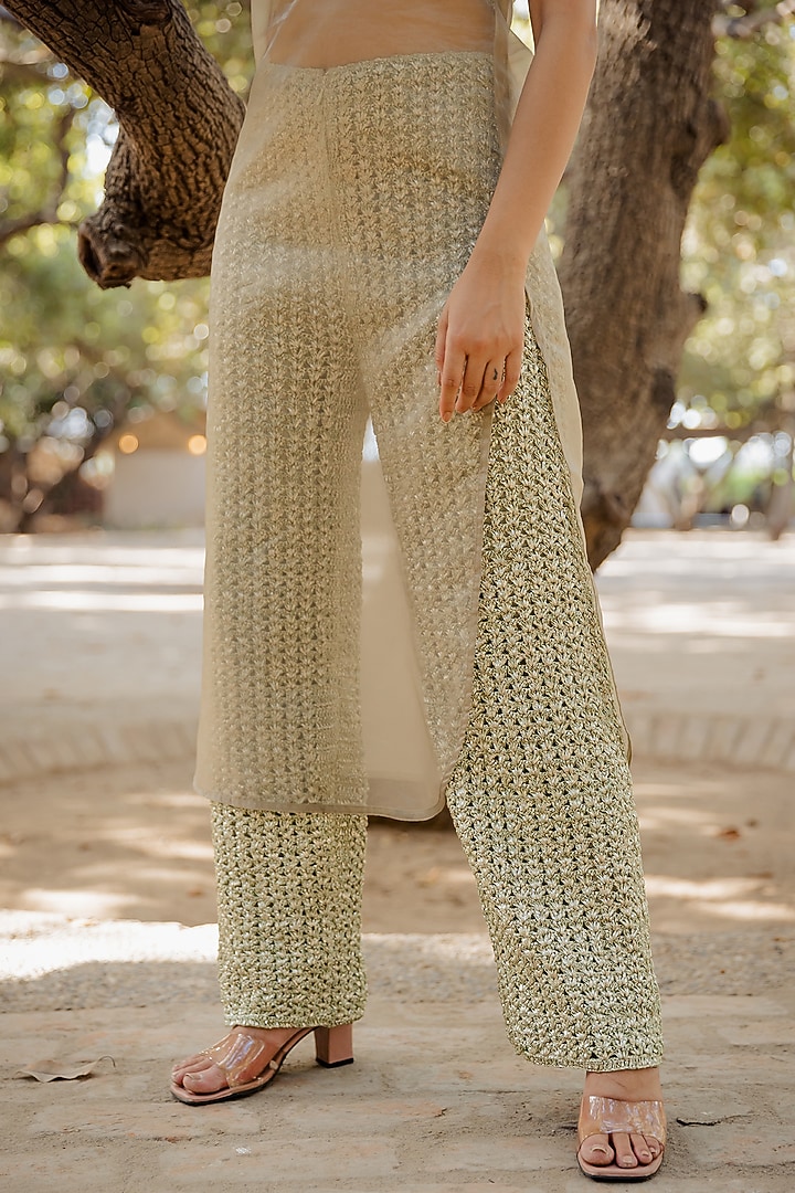 Light Olive Tunic Set by Nikita Vishakha at Pernia's Pop Up Shop