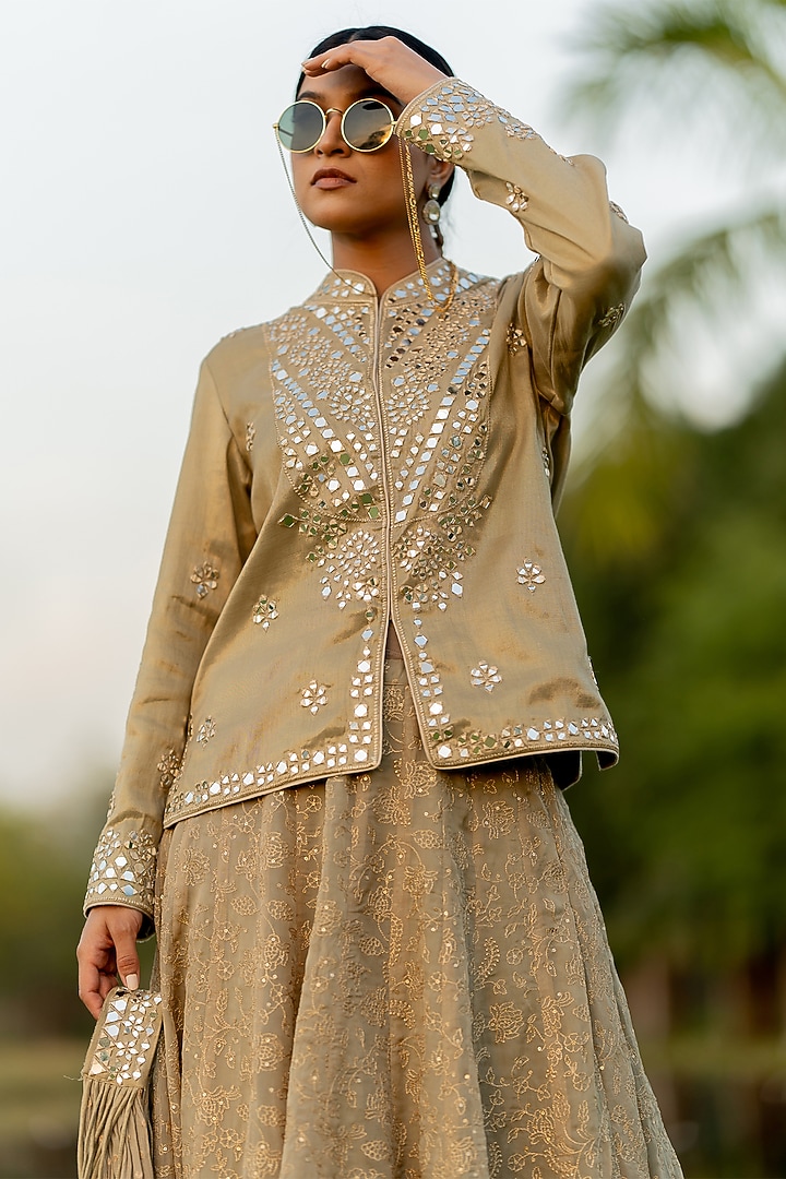 Oxide Organza Skirt Set by Nikita Vishakha at Pernia's Pop Up Shop