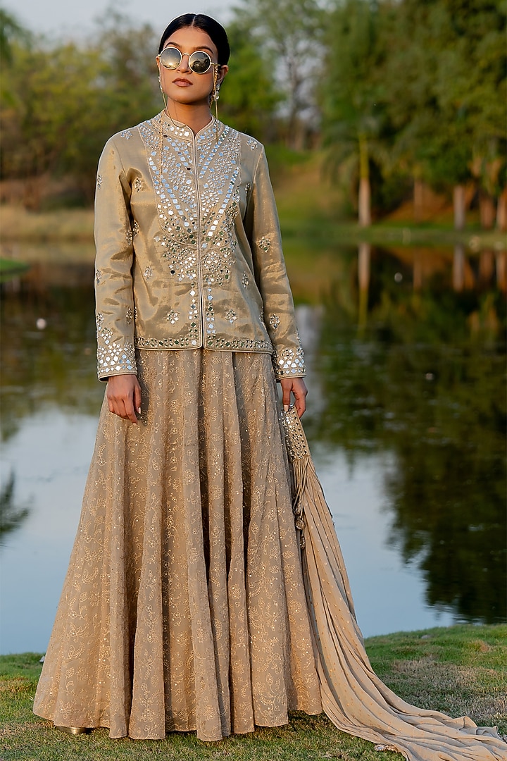 Oxide Organza Skirt Set by Nikita Vishakha at Pernia's Pop Up Shop
