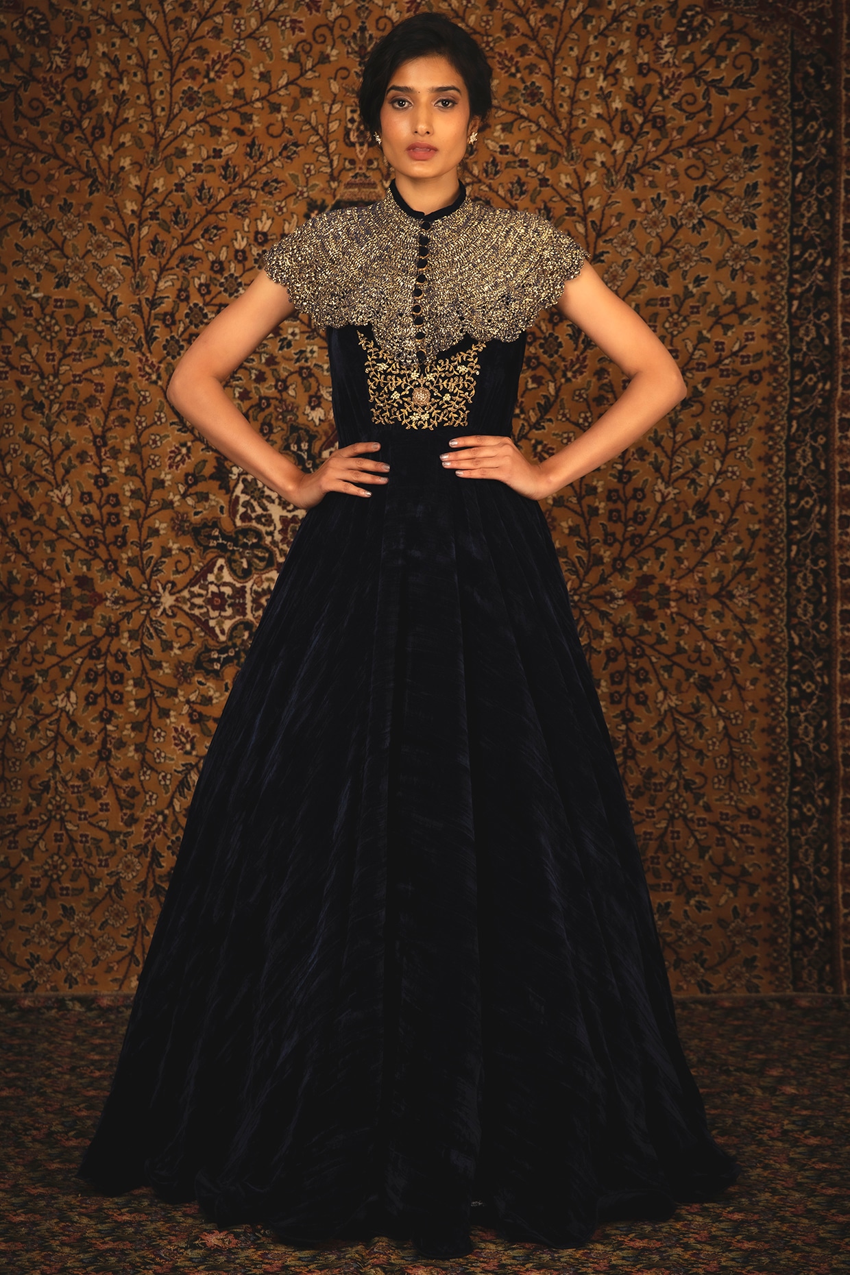 Beautiful Designer Praty Wear Velvet Gown Kurti – TheDesignerSaree