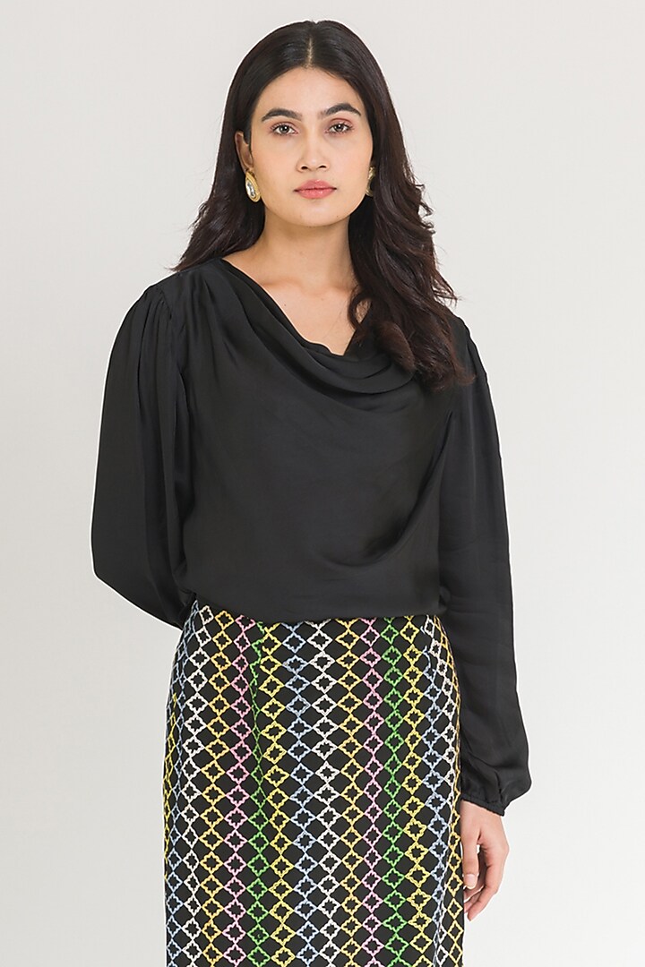 Multi-Colored Thread Hand Embroidered Skirt Set by NIMA FASHIONS at Pernia's Pop Up Shop