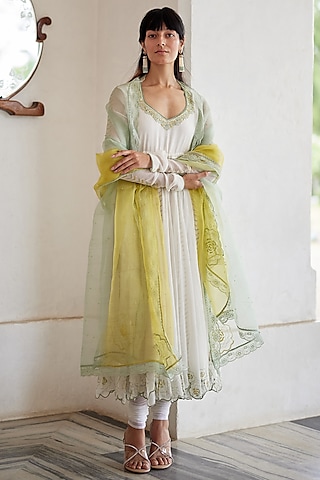Hand Embroidered Keyhole Neck Anarkali main image 1