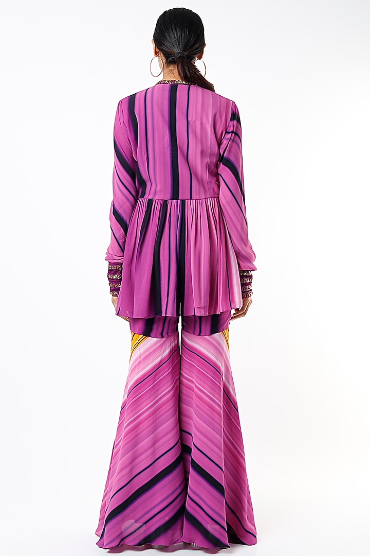 Violet Embellished Bridal Sharara Set by Nikita Mhaisalkar at Pernia's Pop Up Shop