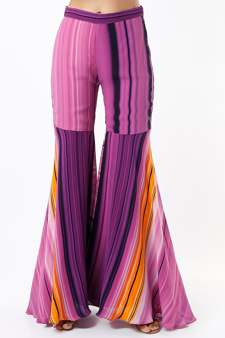 Violet Embellished Bridal Sharara Set by Nikita Mhaisalkar at Pernia's Pop Up Shop