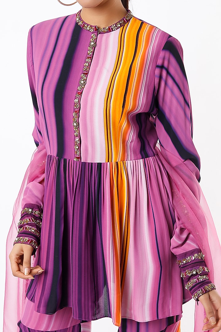 Violet Embellished Bridal Sharara Set by Nikita Mhaisalkar at Pernia's Pop Up Shop