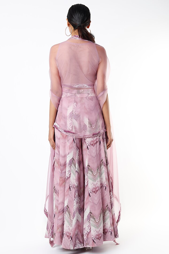 Lilac Embellished Jacket Set by Nikita Mhaisalkar at Pernia's Pop Up Shop