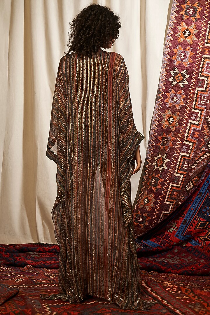 Multi Colored Printed & Embellished Kaftan by Nikita Mhaisalkar at Pernia's Pop Up Shop