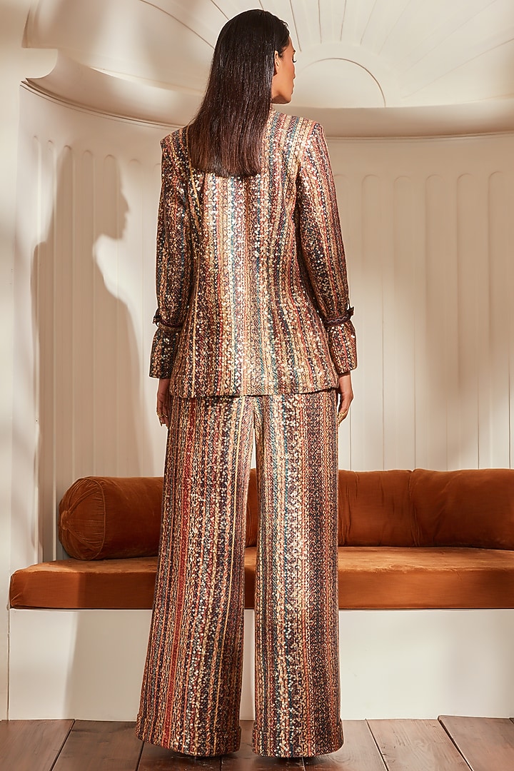 Multi Colored Printed Blazer Set by Nikita Mhaisalkar at Pernia's Pop Up Shop