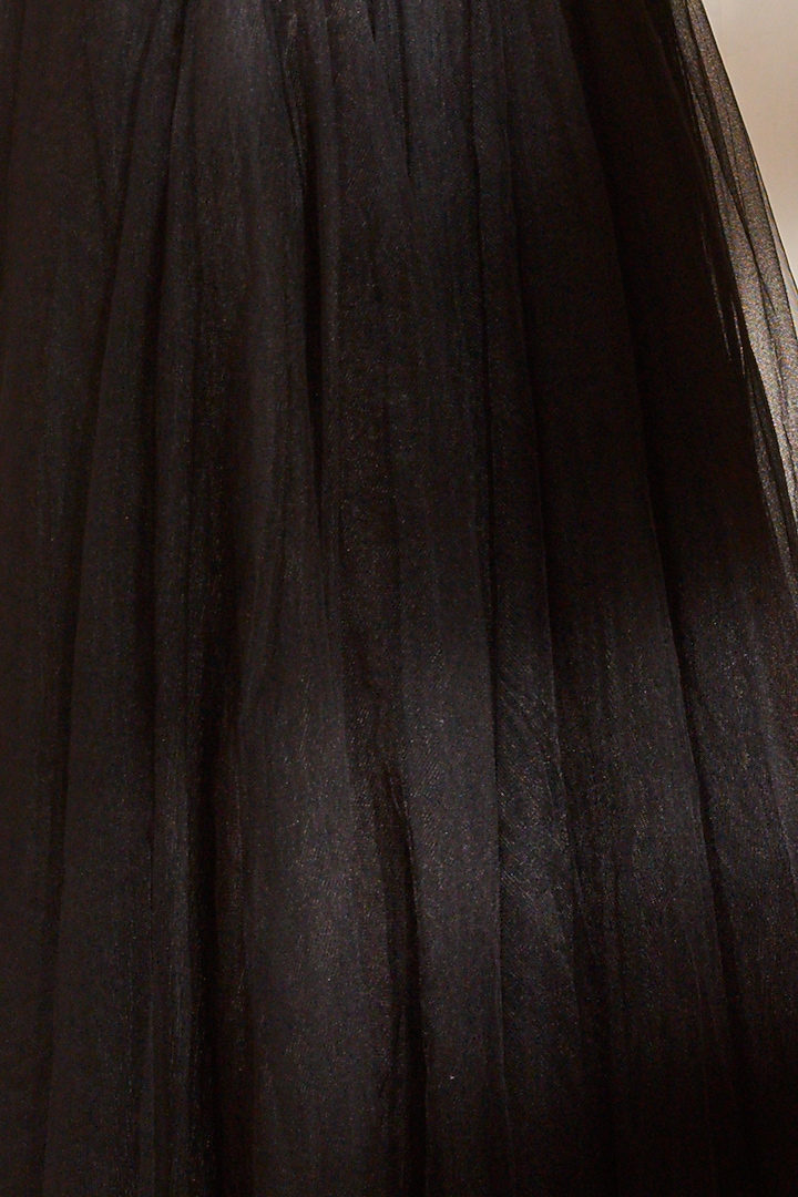 Black Tulle Skirt Set by Nikita Mhaisalkar at Pernia's Pop Up Shop