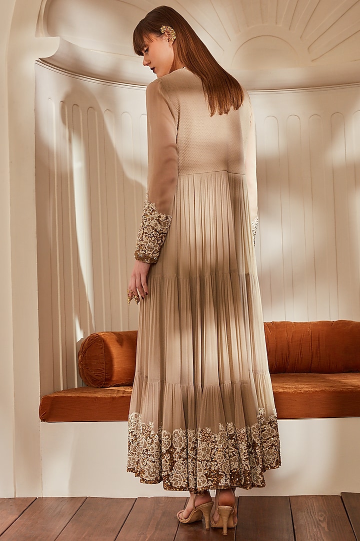 Off White Jacket Set In Viscose Georgette by Nikita Mhaisalkar at Pernia's Pop Up Shop