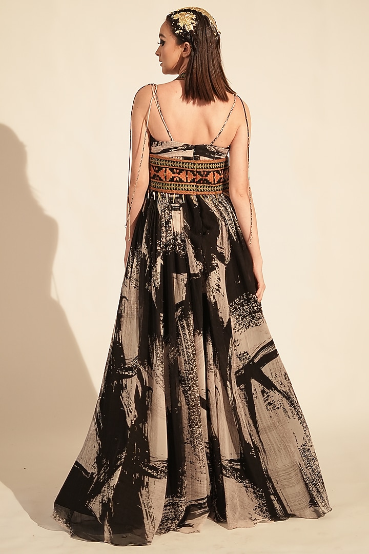 Black Suiting Embellished Gilet by Nikita Mhaisalkar at Pernia's Pop Up Shop