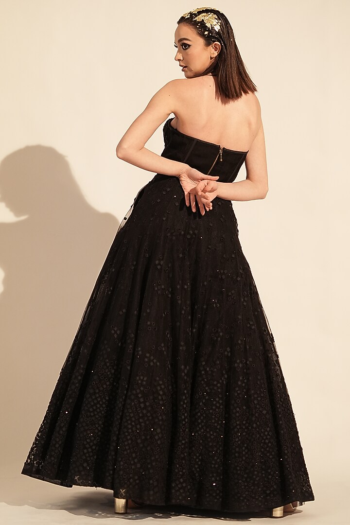 Black Tulle Skirt by Nikita Mhaisalkar at Pernia's Pop Up Shop