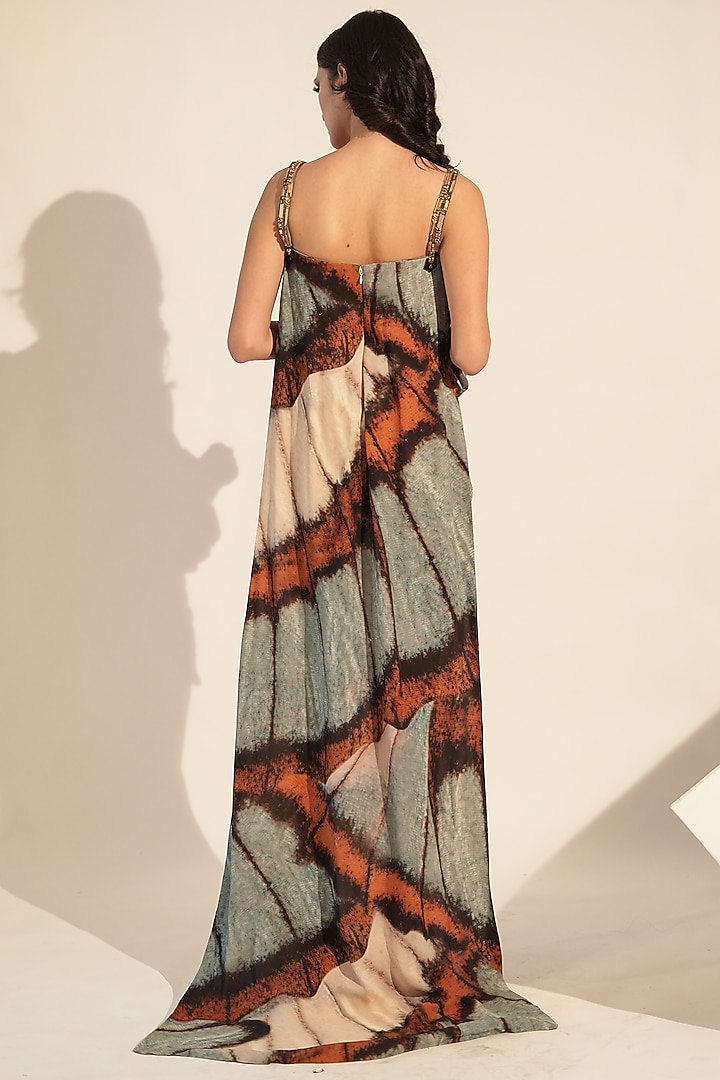 Multi-Colored Double Georgette Printed Top by Nikita Mhaisalkar at Pernia's Pop Up Shop