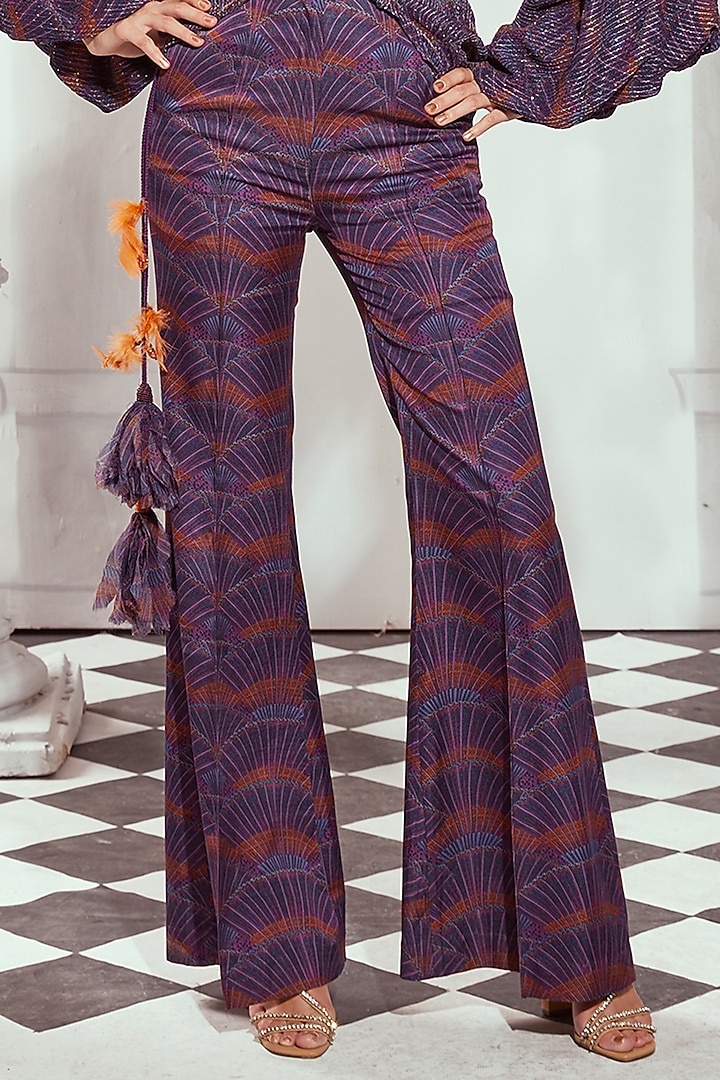 Multi-Colored Sequins Pure Georgette Digital Printed Top by Nikita Mhaisalkar at Pernia's Pop Up Shop