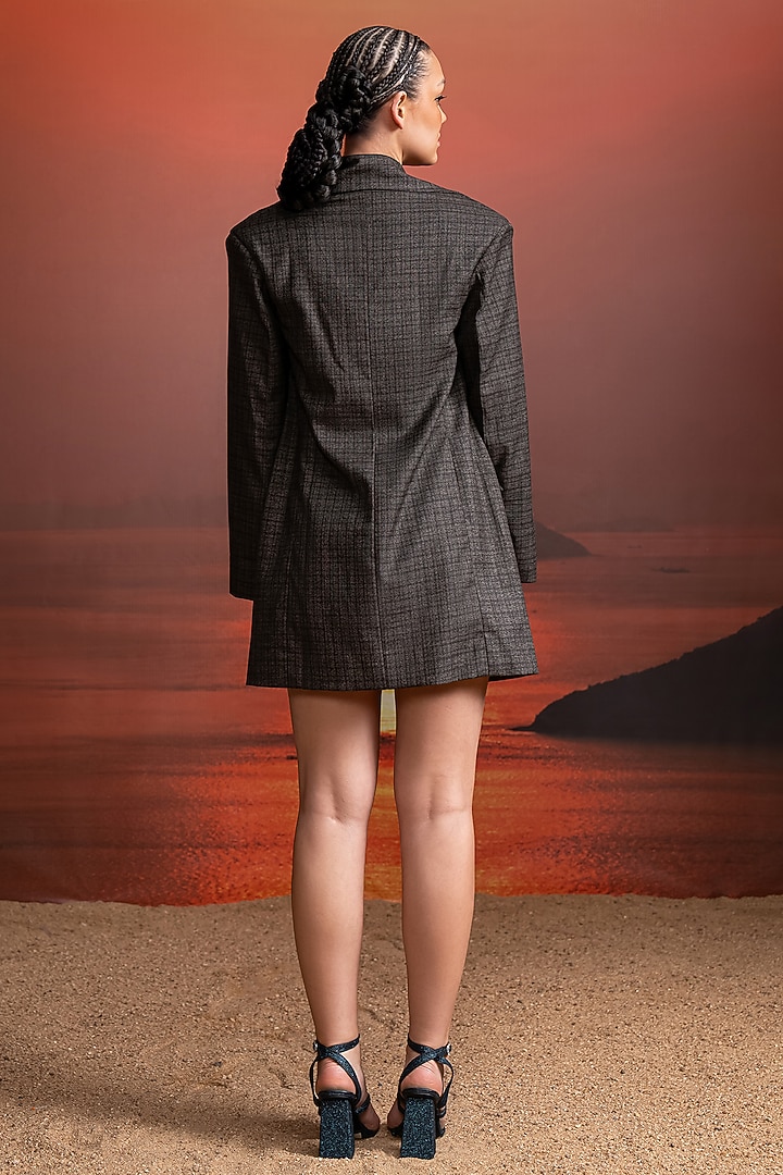 Charcoal Tweed Skort Skirt by Nikita Mhaisalkar at Pernia's Pop Up Shop