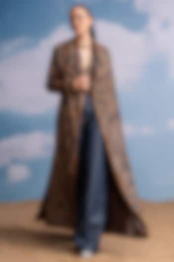 Indigo Blue Hemp Denim Pants by Nikita Mhaisalkar at Pernia's Pop Up Shop