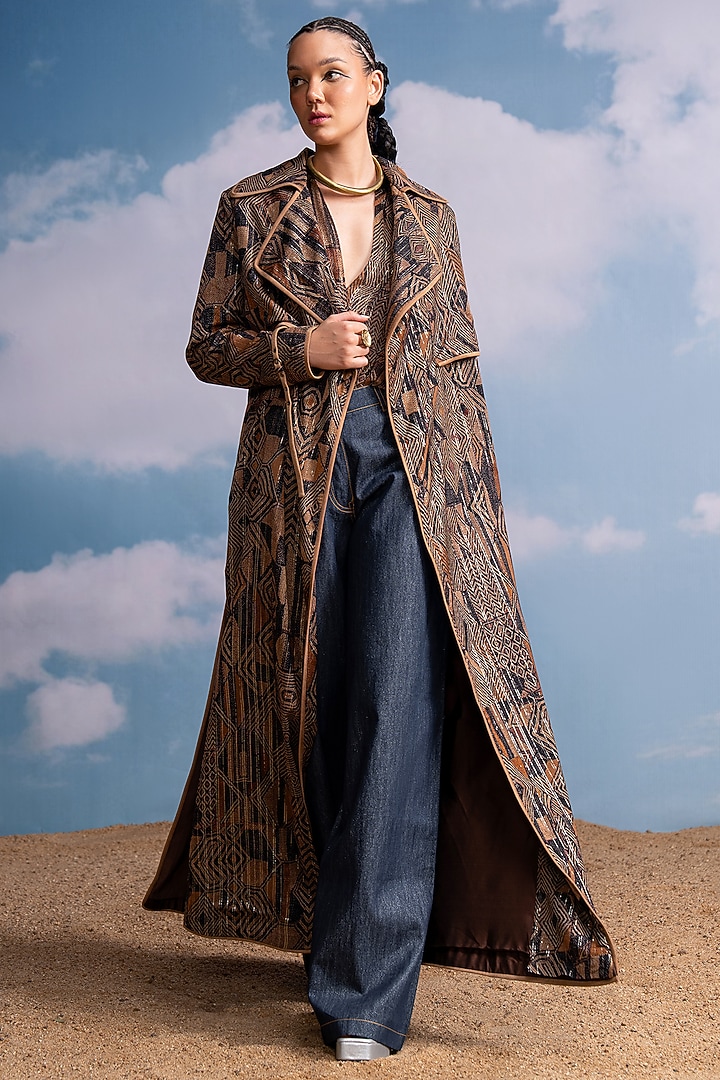 Indigo Blue Hemp Denim Pants by Nikita Mhaisalkar at Pernia's Pop Up Shop