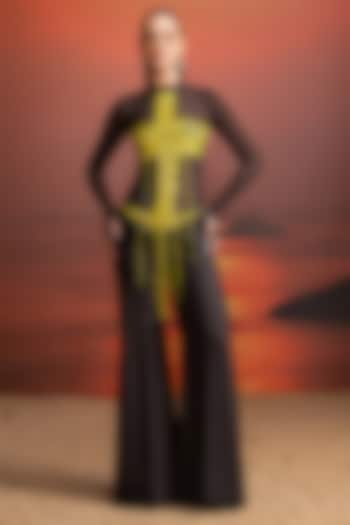 Dark Brown Luxe Suiting Pants by Nikita Mhaisalkar at Pernia's Pop Up Shop