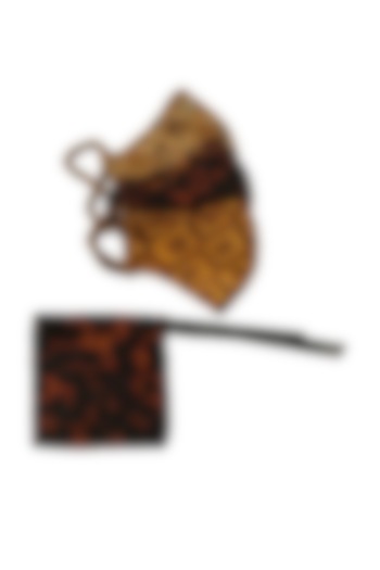 Multi Colored 3 Ply Mixed Printed Masks With Pouch by Nikita Mhaisalkar at Pernia's Pop Up Shop