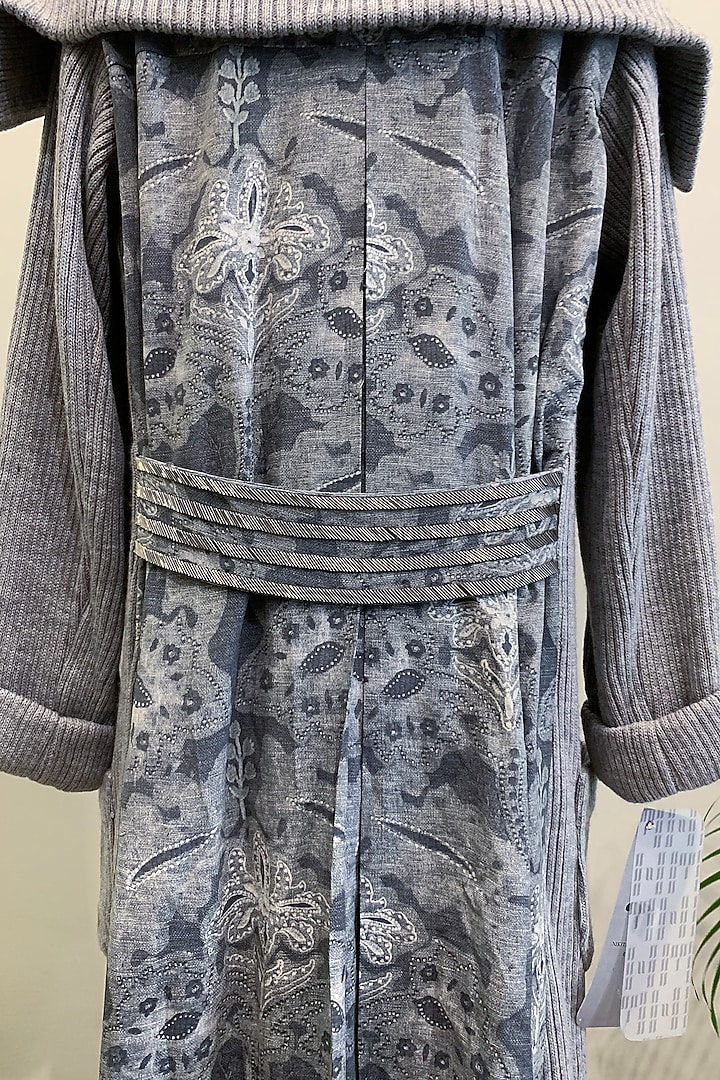 Jade Green & Grey Printed Jacket Set by Nikita Mhaisalkar at Pernia's Pop Up Shop