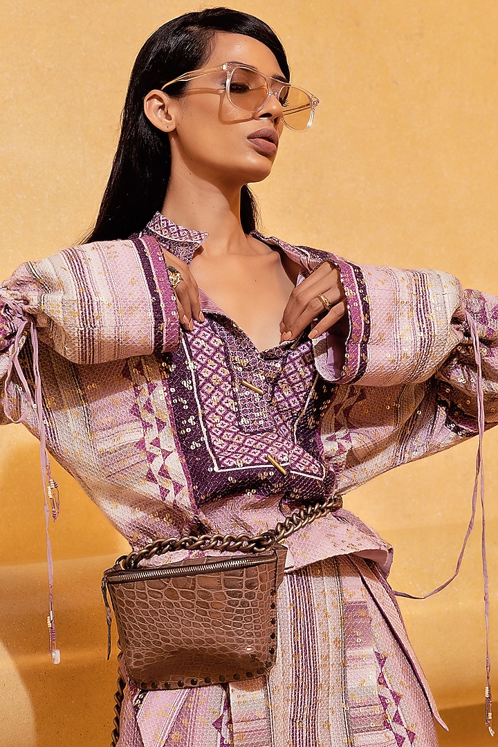 Lilac Printed Top by Nikita Mhaisalkar at Pernia's Pop Up Shop