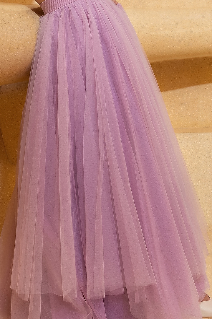Lilac Tulle Skirt by Nikita Mhaisalkar at Pernia's Pop Up Shop