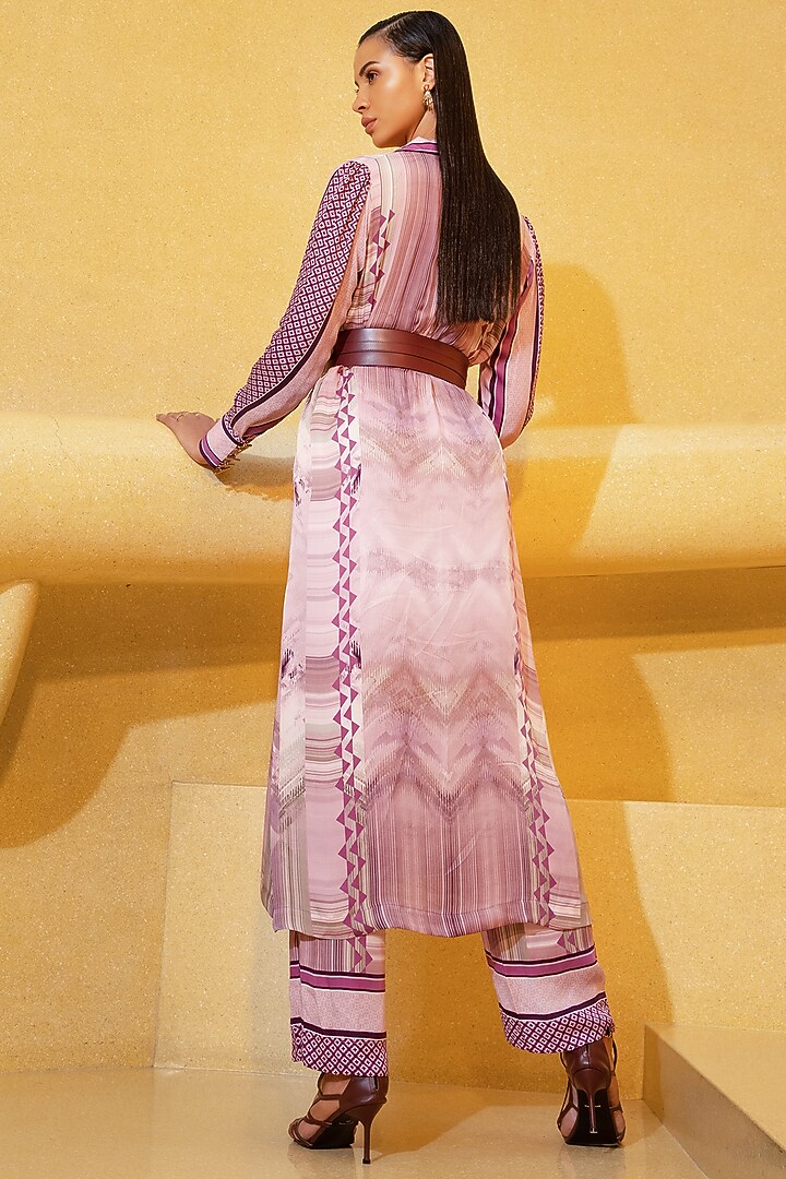 Lilac Printed Maxi Tunic by Nikita Mhaisalkar at Pernia's Pop Up Shop